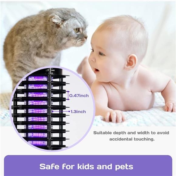 2-PackBug Zapper Indoor, Electric Mosquito Zapper, Insect Catcher（Black） - Picture 5 of 6